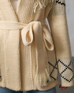 Cloudberry Fringe Waist Tie Sweater