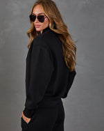 Barton Mock Neck Quarter Zip Soft Form Sweatshirt
