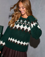 Senie Chunky Knit Fair Isle Sweater