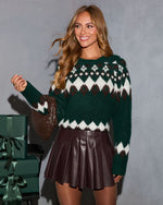Senie Chunky Knit Fair Isle Sweater