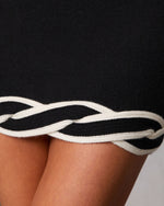 Telima Twist Contrast Hem Knit Skirt