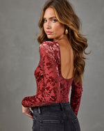 Rustic Romance Mesh Flocked Floral Bodysuit