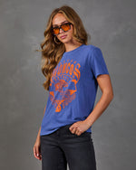 Denver Broncos Cotton Distressed Short Sleeve Graphic Tee