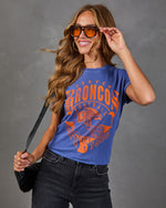 Denver Broncos Cotton Distressed Short Sleeve Graphic Tee