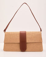 Island Bliss Canvas Vegan Leather Trim Crossbody Bag