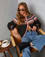 Grateful Gathering Abstract Knit Cardigan