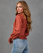 Gentle Whisper Cotton Eyelet Lace Blouse