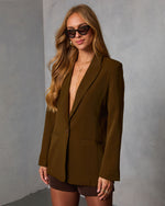 Olive % Standards Pocketed Blazer-3