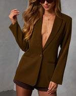 Olive % Standards Pocketed Blazer-6