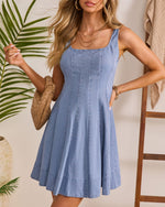 Coasted Ritual Chambray Mini Dress