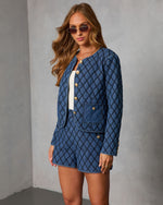 Alpine Glow Quilted Denim Jacket