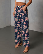 New Bloom Printed Rigid Straight Leg Jeans