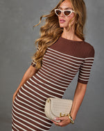 Easy Rise Striped Knit Midi Dress