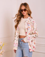 Daydream Daisy Floral Twill Button Down Top