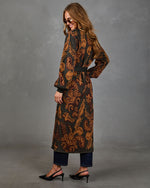 Caterina Knit Paisley Waist Tie Duster Cardigan