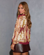 Mulled Glow Abstract Neck Tie Top
