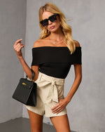 Black % Chai Moon Off The Shoulder Top-6