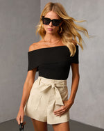 Black % Chai Moon Off The Shoulder Top-2