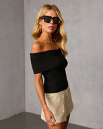 Black % Chai Moon Off The Shoulder Top-3