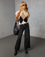 Levvey Turtleneck Aryle Print Sweater