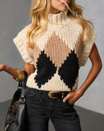 Levvey Turtleneck Aryle Print Sweater