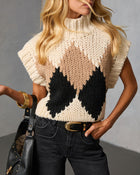 Levvey Turtleneck Aryle Print Sweater