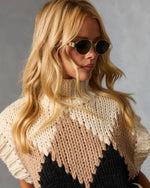 Levvey Turtleneck Aryle Print Sweater