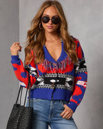 Drifted Delights Fringe Fair Isle Cardigan