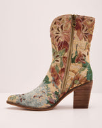 Coralie June Floral Tapestry Western Booties