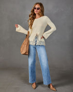 Penny Lace Hem Twofer Sweater