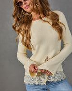 Penny Lace Hem Twofer Sweater