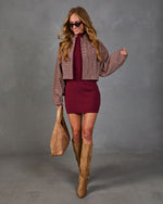 Fawn Darling Knit Turtleneck Mini Dress