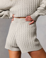 Amaraie Cable Knit Shorts