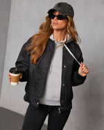 Black % Toasty Babe Bomber Jacket-5