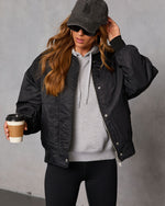 Black % Toasty Babe Bomber Jacket-1