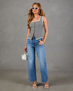 Contrast Club Gingham Vest Top