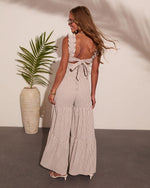 Summer Social Club Ruffle Striped Jumpsuit