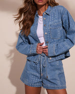 Prairie Canyon Paisley Denim Button Down Top