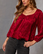 Cool Bloom Floral Jacquard Blouse