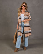 Deidra Striped Knit Duster Cardigan