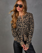 Alissa Knit Animal Print Cardigan