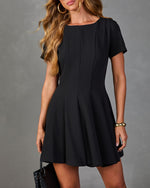 Polished Leisure Fit and Flare Mini Dress