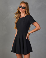 Polished Leisure Fit and Flare Mini Dress