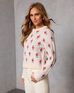 Frosted Promise Knit Abstract Sweater