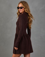 Warm Company Knit Collared Mini Dress