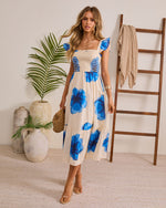 Glow Mode Floral Midi Dress