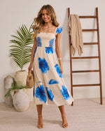 Glow Mode Floral Midi Dress