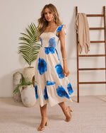 Glow Mode Floral Midi Dress