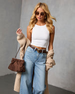 White % Kiki Knit Crop Top-6