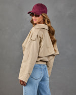 Autumn Darling Cotton Cropped Trench Jacket